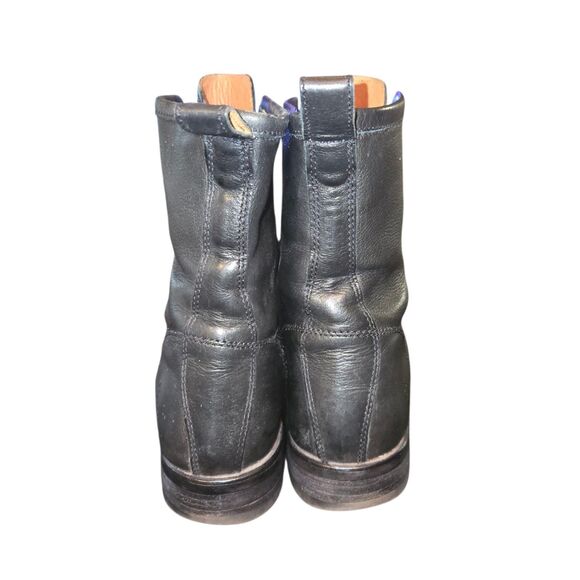 Frye Veronica Women's Flex Combat Boots Size 9.5 Black Leather Lace Up Heeled - Picture 4 of 10